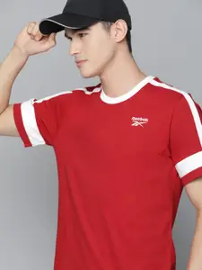 Reebok Classic Men Red Wardrobe Color Essentials Pure Cotton T-shirt