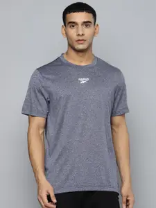 Reebok Men Grey Solid Training Speedwick T-shirt