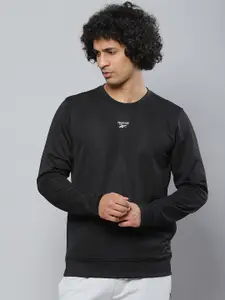 Reebok Men Black Brand Logo Printed Training Sweatshirt