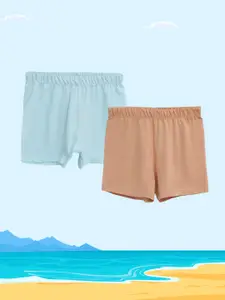 LC Waikiki Boys Pack of 2 Pure Cotton Solid Shorts
