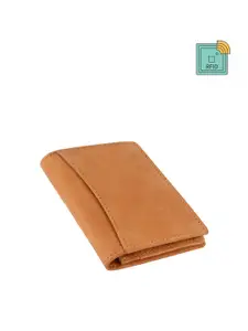 Designer Bugs Men Tan Leather Money Clip