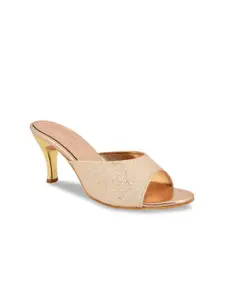 XE Looks Rose Gold Party Peep Toes