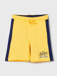 max Boys Yellow Solid Shorts