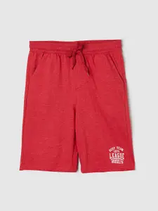 max Boys Red Solid Shorts