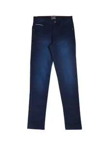 Gini and Jony Boys Navy Blue Straight Fit Light Fade Jeans