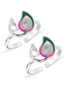 LeCalla Set Of 2 925 Sterling Silver Toe Rings
