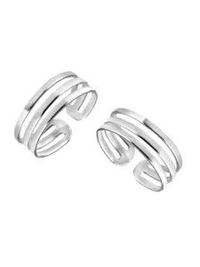 LeCalla S 925 Sterling Silver Antique Toe Rings