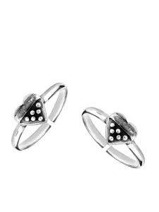 LeCalla 925 Sterling Silver Antique Heart Toe Ring