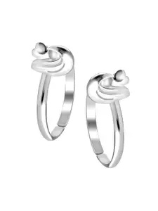 LeCalla Set Of 2 925 Sterling Silver Classic Stylish Toe Ring
