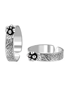 LeCalla 925 Sterling Silver Antique Toe Rings