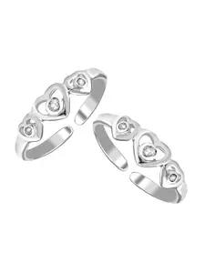 LeCalla Women Set Of 2 925 Sterling Silver Antique Toe Rings