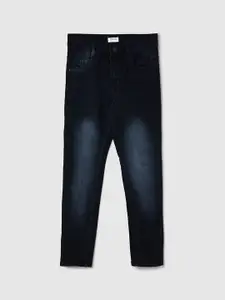 max Boys Black Heavy Fade Mid-Fit Regular Fit Jeans