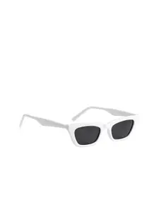 ROYAL SON Women Black Lens & White Cateye Sunglasses with Polarised Lens CHIWM00125-C8-R1