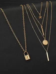 Vembley Gold-Toned Gold-Plated Layered Necklace