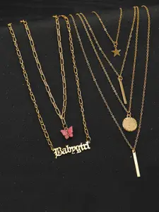 Vembley Gold-Toned Gold-Plated Layered Necklace