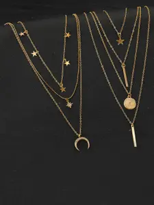 Vembley Gold-Toned Gold-Plated Layered Necklace