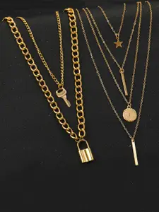 Vembley Gold-Toned Gold-Plated Layered Necklace