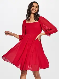 AND Women Red Polyester Dress