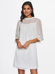 AND Women White A-Line Dress