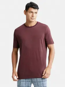 Jockey Men Purple Applique T-shirt