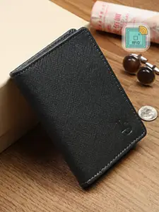 LOUIS STITCH Men Saffiano Leather Grey Bifold Wallet