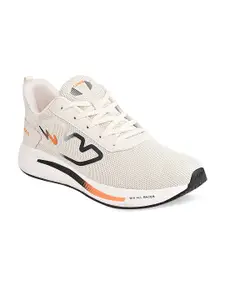 Campus Men Off White Mesh marking Running Shoes