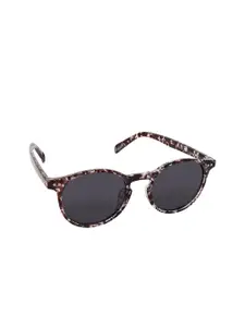 Aeropostale Women Grey Lens & Brown Oval Sunglasses with Polarised and UV Protected Lens