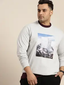 Sztori Men Plus Size Graphic Printed Sweatshirt