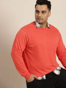 Sztori Men Plus Size Round Neck Knitted Sweatshirt