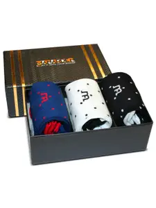 Man Arden Men Pack Of 3 Patterned Cotton Calf Length Designer Edition Box Socks