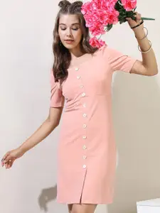 Tokyo Talkies Pink Sheath Dress