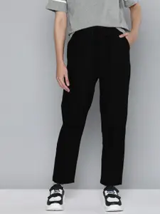 Flying Machine Women Black Jogger High-Rise Pure Cotton Jeans