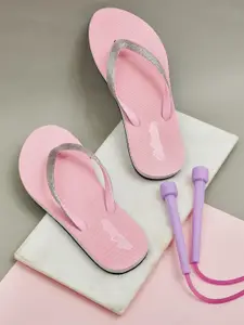 Duke Women Pink & Grey Thong Flip-Flops