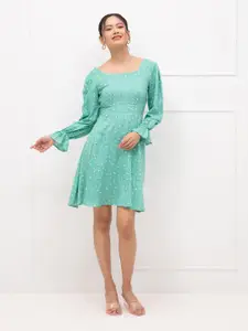 20Dresses Sea Green & White Floral Fit & Flare Dress