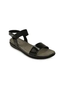 Rocia Women Black Comfort Sandals
