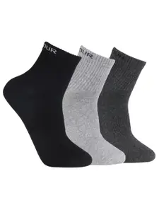 Bonjour Men Pack Of 3 Assorted Ankle-Length Socks