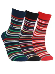 Bonjour Men Pack Of 3 Assorted Calf-Length Socks