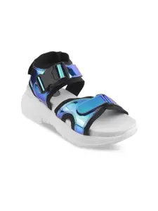 Catwalk Blue And Green  Block Sandals with Buckles