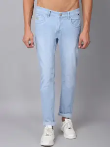 Cantabil Men Blue Solid Light Fade Jeans