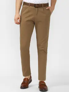 Peter England Casuals Men Brown Slim Fit Trousers