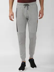 Peter England Men Grey Solid Jogger Track Pants
