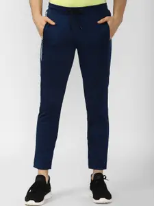 Peter England Casuals Men Navy Blue Solid Slim-Fit Track Pants