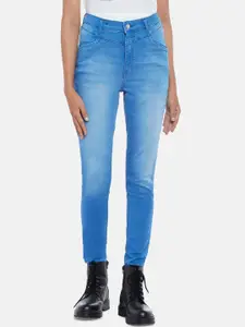 SF JEANS by Pantaloons Women Blue Skinny Fit High-Rise Light Fade Jeans