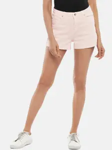 People Women Pink Denim Shorts