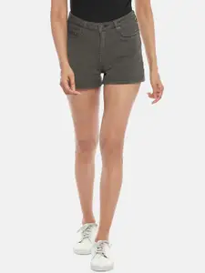 People Women Grey Denim Shorts