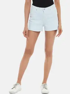 People Women Blue Denim Shorts