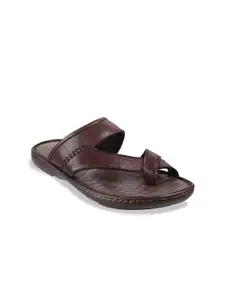 Mochi Men Brown Leather Comfort Sandals