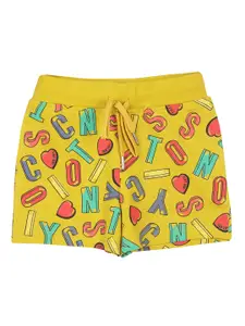 Tiny Girl Girls Mustard Printed Short