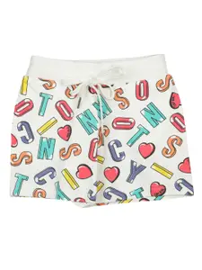 Tiny Girl Girls Off White Printed Shorts