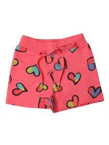 Tiny Girl Girls Coral Conversational Printed Shorts